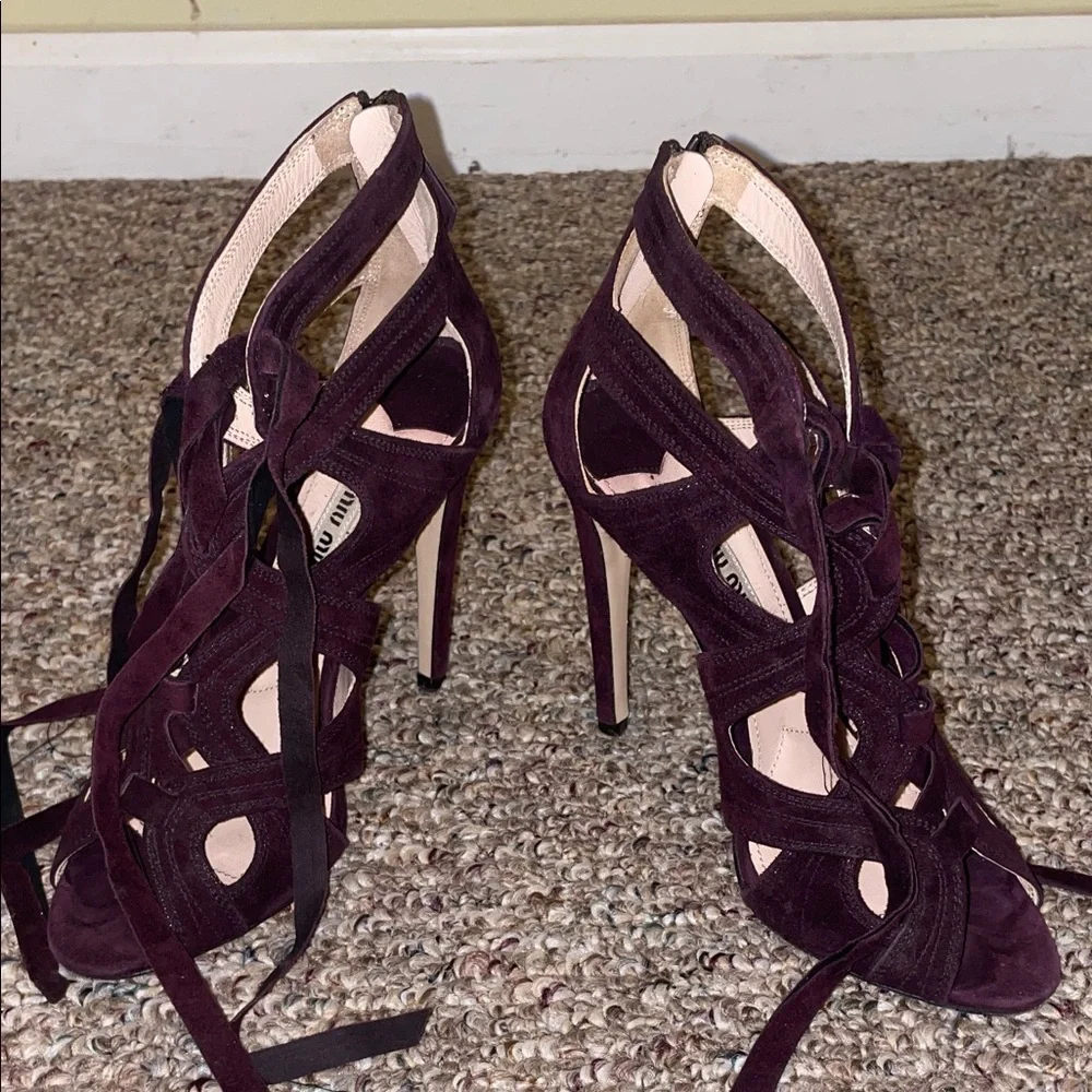 Womens Miu Miu Calzature Donna Ankle Strap Heels